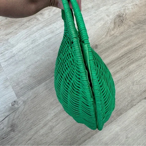 Kate Spade x Target Green Wicker Crescent Bag - Picture 7 of 12